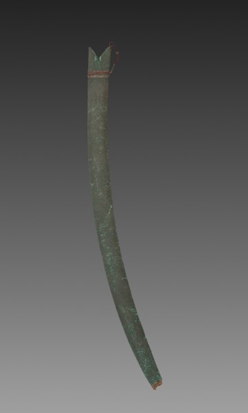 Silapa Sword (green leather case), 1700s-1800s. India, 18th-19th Century. Gold with inlay and