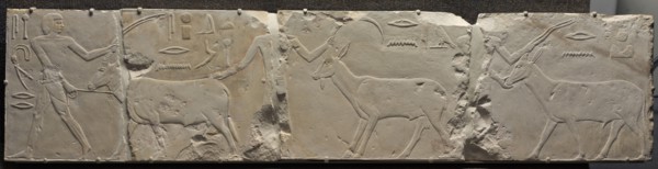 Relief of Men Bringing Desert Animals, c. 2311-2281 BC. Egypt, Saqqara, Old Kingdom, Early Dynasty