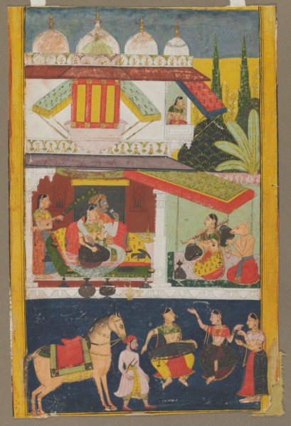 Shri Raga, c. 1695. India, Rajasthan, Mewar, 17th century. Opaque watercolor and gold on paper;
