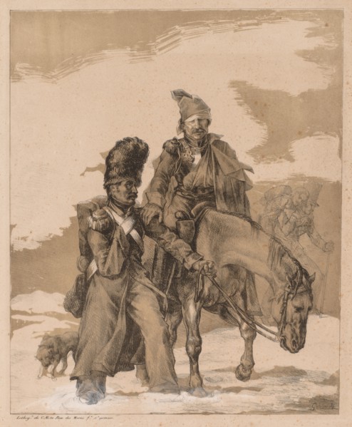Return from Russia, c. 1818. Théodore Géricault (French, 1791-1824). Lithograph printed in black