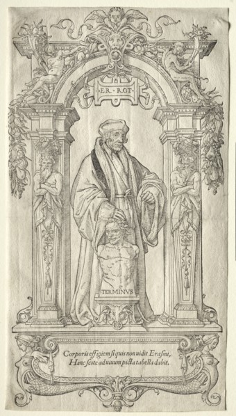 Erasmus of Rotterdam. Hans Holbein (German, 1497/98-1543). Woodcut