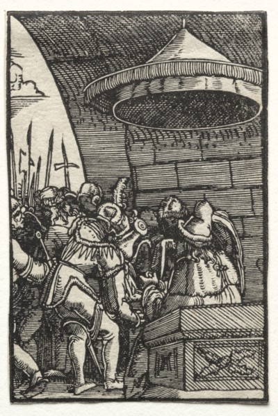 The Fall and Redemption of Man:  Pilate Washing His Hands, c. 1515. Albrecht Altdorfer (German, c.