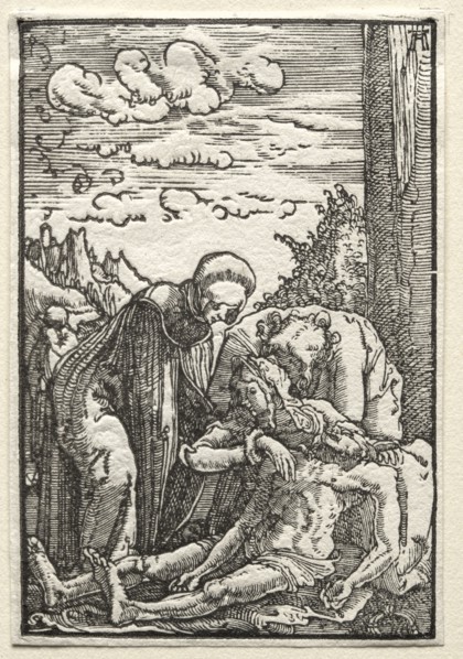 The Fall and Redemption of Man:  The Lamentation beneath the Cross, c. 1515. Albrecht Altdorfer