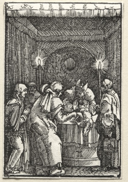 The Fall and Redemption of Man:  Joachim's Offering Rejected by the High Priest, c. 1515. Albrecht