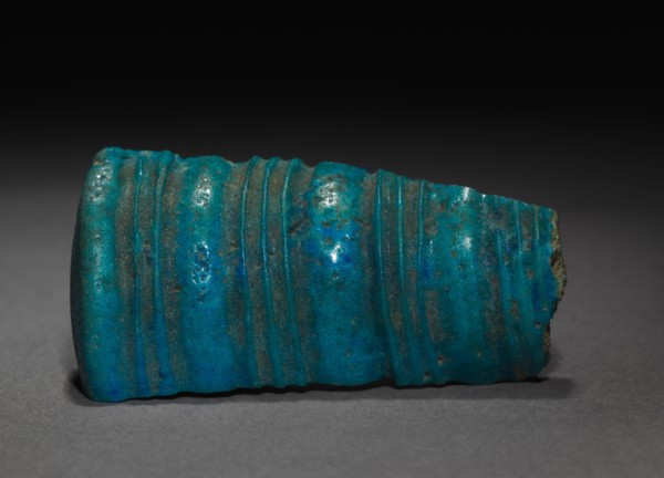 Fragment, 1353-1337 BC. Egypt, New Kingdom, Dynasty 18, reign of Akhenaten. Turquoise faience;