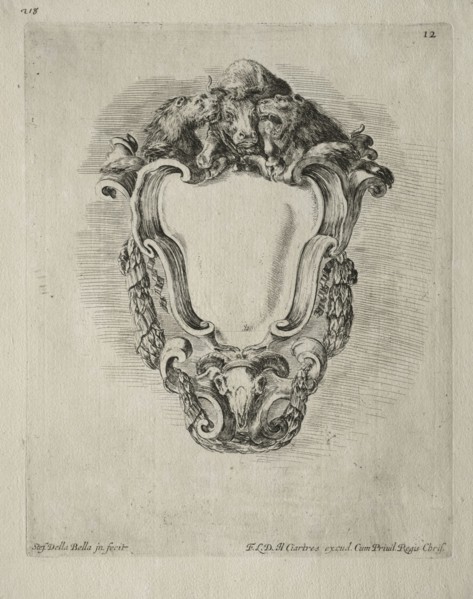 Collection of Various Caprices and New Designs of Cartouches and Ornaments:  No 12. Stefano Della