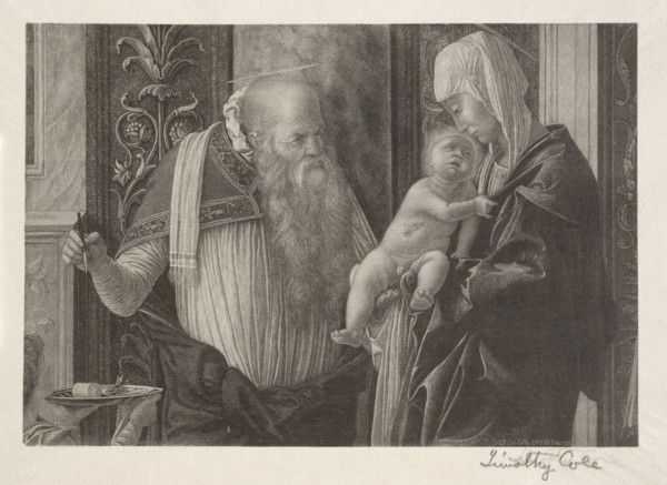 Old Italian Masters:  The Circumcision, 1888-1892. Timothy Cole (American, 1852-1931). Wood