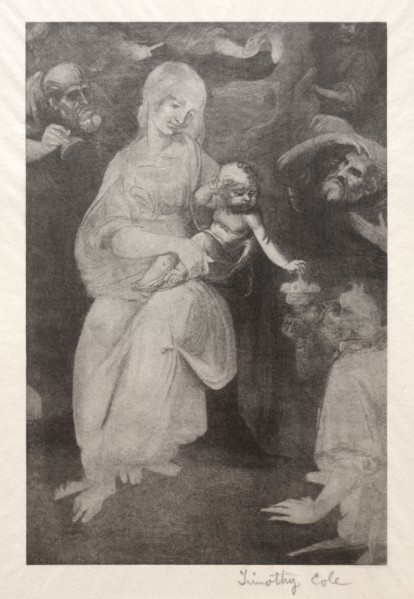 Old Italian Masters:  Madonna and Child, 1888-1892. Timothy Cole (American, 1852-1931). Wood