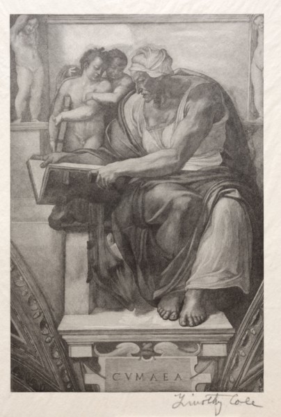 Old Italian Masters:  The Cumaean Sibyl, 1888-1892. Timothy Cole (American, 1852-1931). Wood