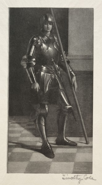 Old Italian Masters:  St. Liberale, 1888-1892. Timothy Cole (American, 1852-1931). Wood engraving