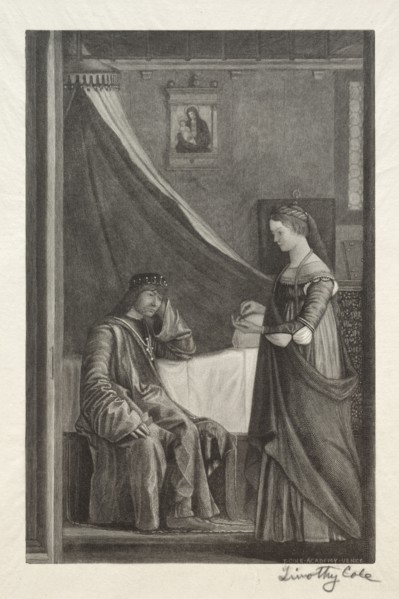Old Italian Masters:  St. Ursula with her Father, 1888-1892. Timothy Cole (American, 1852-1931).