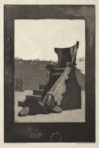 Vom Tode I, (Opus II, 1889) No. 6. Max Klinger (German, 1857-1920). Etching and aquatint
