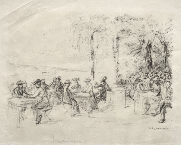 Restaurant am Wasser. Max Liebermann (German, 1847-1935). Lithograph