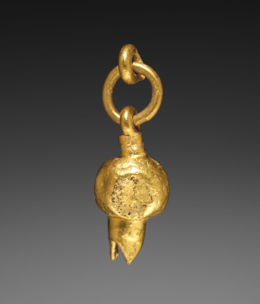 Pendant, 1-200. Parthian, 1st-2nd Century. Gold; diameter: 0.7 cm (1/4 in.); overall: 1.9 cm (3/4