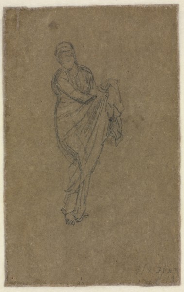 Standing Woman Holding Up Her Dress (verso), c. 1872. James McNeill Whistler (American, 1834-1903).