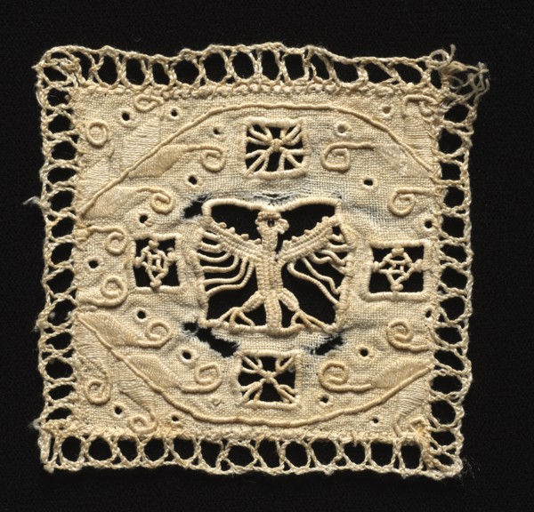 Fragment of Needlepoint (Cutwork) Lace, 17th century. Italy, 17th century. Lace, needlepoint:
