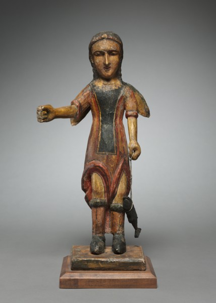 San Rafael - Archangel: santo de bulto, 1600s-1700s. America, New Mexico, 17th-18th century.