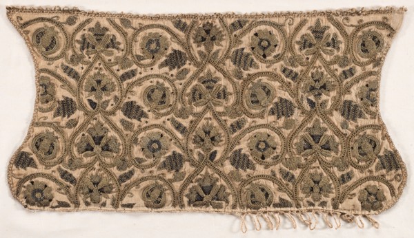 Coif, late 1500s. England, Elizabethan Period, late 16th century. Silk, gold and silver thread,