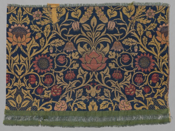 Violet and Columbine, 1883. William Morris (British, 1834-1896). Jacquard loom woven weft-faced