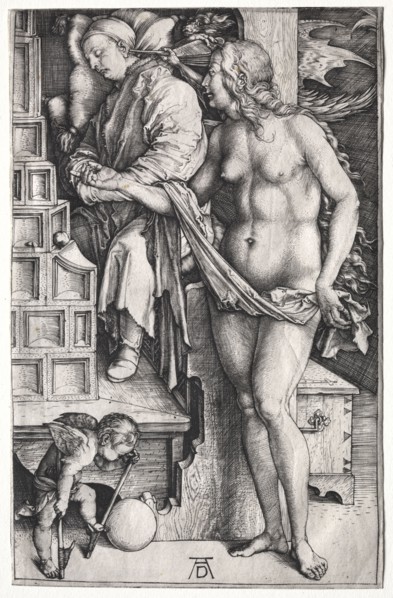 The Dream of the Doctor, c. 1500. Albrecht Dürer (German, 1471-1528). Engraving; image: 19 x 12.2