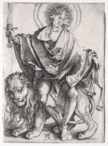 Son of Righteousness, c. 1500. Albrecht Dürer (German, 1471-1528). Engraving