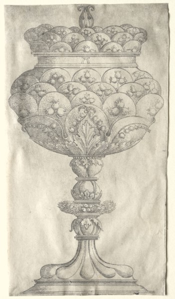 Goblet with Lillies of the Valley. Albrecht Altdorfer (German, c. 1480-1538). Engraving