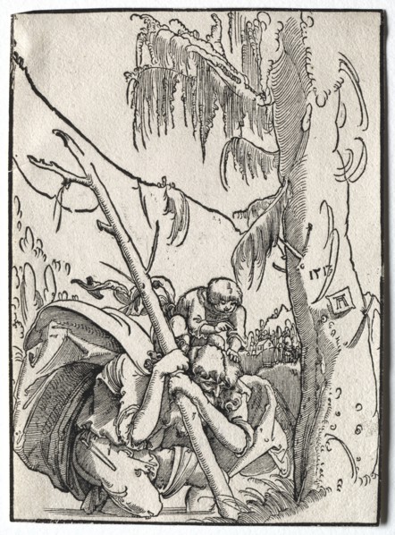 St. Christopher, 1513. Albrecht Altdorfer (German, c. 1480-1538). Woodcut