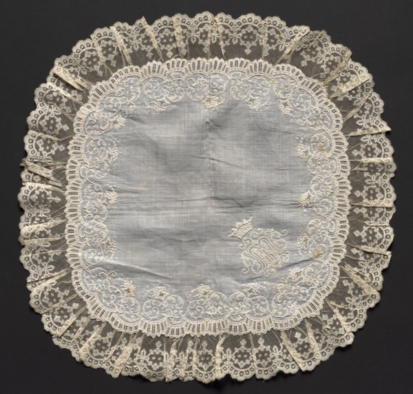 Embroidered Handkerchief, 18th century. Switzerland, 18th century. Embroidery: linen; average: 45.7