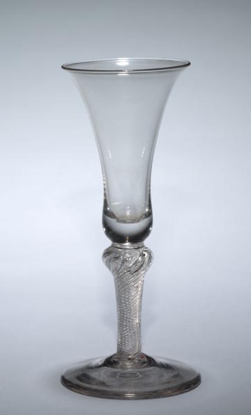 Wine Glass, 1750-1799. England, 18th century. Glass; diameter: 6.7 cm (2 5/8 in.); overall: 17.5 x