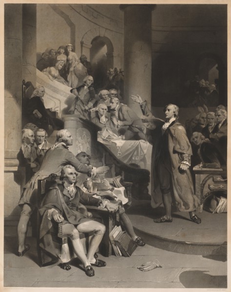 Patrick Henry Delivering His Celebrated Speech in the House of Burgesses, Virginia, 1852. Alfred
