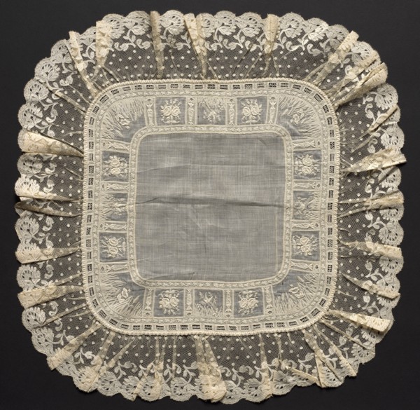 Embroidered Handkerchief, early 19th century. Switzerland, early 19th century. Embroidery: linen;