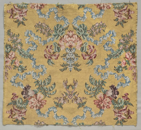 Length of Brocaded Silk, 1723-1774. Style of Jean Baptiste Pillement (French, 1728-1808). Brocade