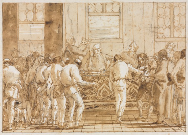 The Trial, 1790s. Giovanni Domenico Tiepolo (Italian, 1727-1804). Pen and brown ink and brush and