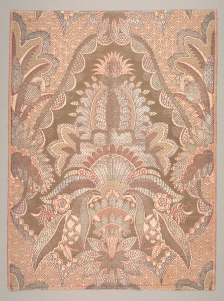 Textile Fragment, c. 1715-1725. France, early 18th century, late Baroque (1715-1725). Lampas weave,