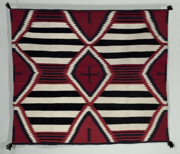 Fourth-Phase Chief Blanket Style Rug, c. 1900. America, Native North American, Southwest, Navajo,