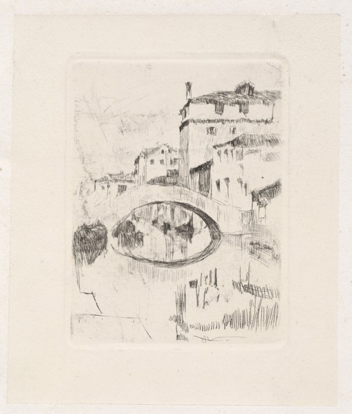 Bridge in Moonlight, late 19th-early 20th century. Otto H. Bacher (American, 1856-1909). Etching