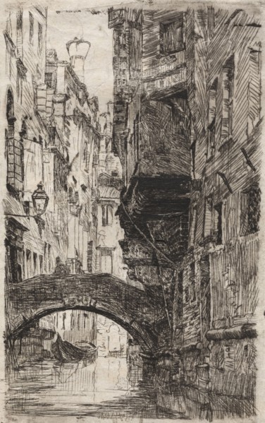 Ponte del Pistor. Otto H. Bacher (American, 1856-1909). Etching