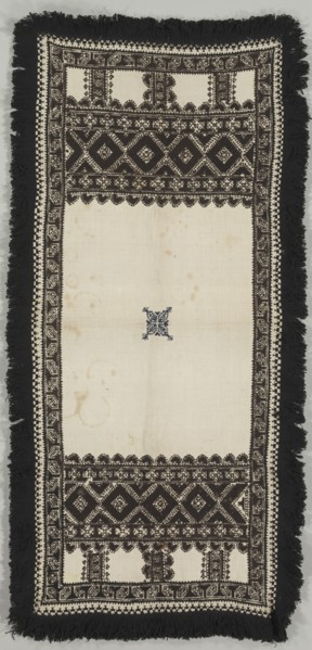 Embroidered Mat or a Paños de Ofrenda, 19th century. Spain, 19th century. Embroidery; wool on