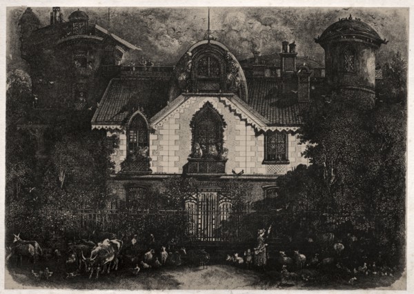 The Enchanted House, 1871. Rodolphe Bresdin (French, 1822-1885). Lithograph; sheet: 31.5 x 43 cm