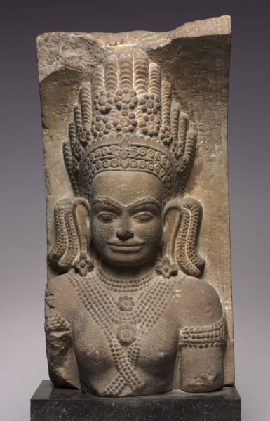Apsaras, c. 1200. Cambodia, Angkor Thom, Terrace of the Leper King, Reign of Jayavarman VII, late