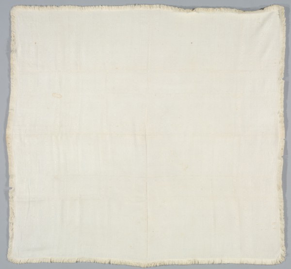 Tablecloth, c. 1800. America, Connecticut, early 19th Century. Linen; average: 185.4 x 167.6 cm (73