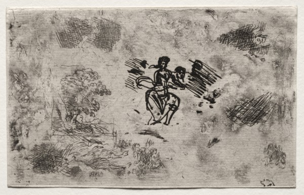 Study of a Seated Woman and other Sketches. Claude Lorrain (French, 1604-1682). Etching