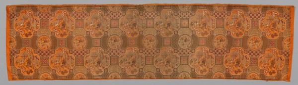 Table Runner, late 19th-early 20th century. Japan, late 19-early 20th century. Silk and metallic