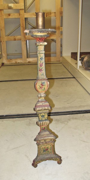 Candleholder, 1700s. Italy, Florence, 18th century. Carved and painted wood; overall: 78.7 cm (31