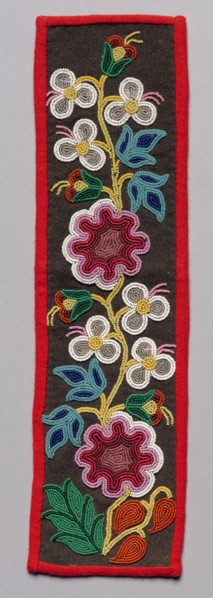 Beaded Panel, late 1800s. Northeast Woodlands, Great Lakes Region, Anishinaabe (Ojibwe) or