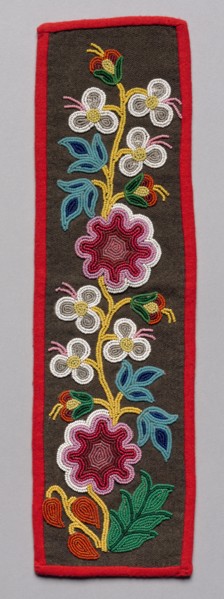 Beaded Panel, late 1800s. Northeast Woodlands, Great Lakes Region, Anishinaabe (Ojibwe) or