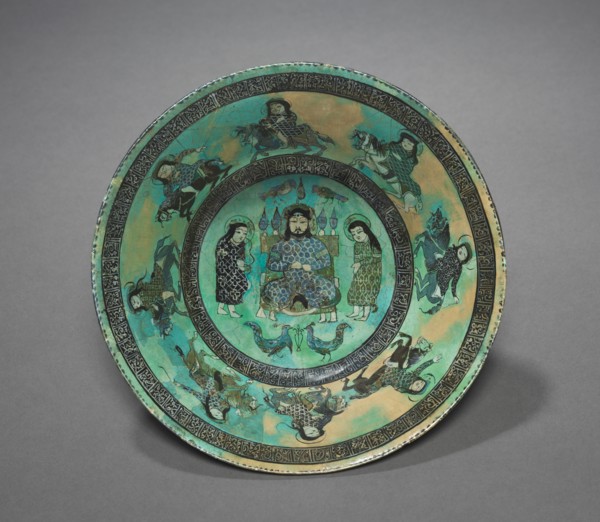 Bowl, late 1100s-early 1200s. Iran, Seljuk Period, late 12th - early 13th Century. Fritware with
