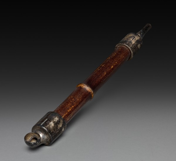 Tobacco Pipe, 18th-19th century. Japan, Edo Period (1615-1868). Bamboo and silver; overall: 24.5 cm