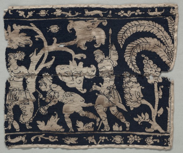 Embroidered Border, 1500s-1600s. Italy, 16th-17th century. Embroidery; silk on linen; overall: 12.2