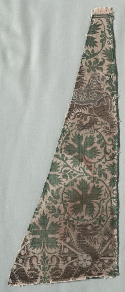 Silk Fragments, 1350-1399. Italy, Lucchese, second half of 14th century. Lampas weave, brocaded;